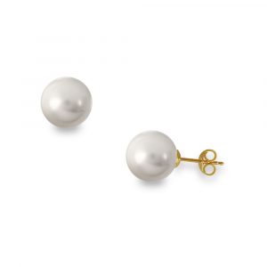 σκουλαρίκια shell pearl γκρι