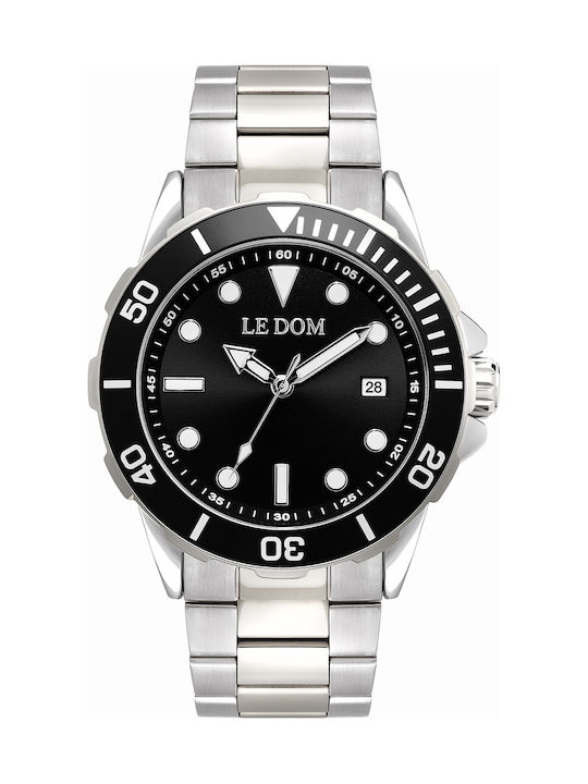 ανδρικό ρολόι le dom nautilus ld 1052 3 black silver