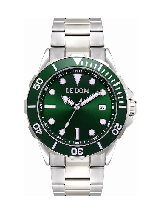 ανδρικό ρολόι le dom nautilus ld 1052 4 green silver