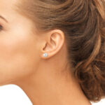 Μαργαριταρένια σκουλαρίκια fresh water pearl λευκά 7,5x8mm(1)