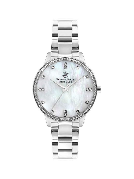 beverly hills polo club silver watch bp3297c 320