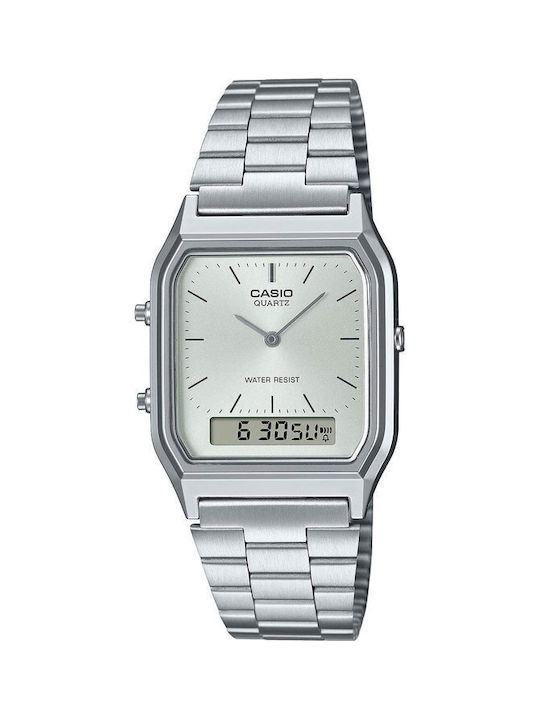 Casio vintage digital watch silver aq 230a 7amqyes