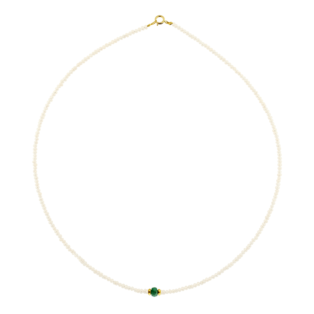 Kolie_margaritaria_smaragdi_K14_gold Kolie margaritaria smaragdi K14 gold