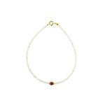 PEARL BRACELET WITH RUBY BRXM02