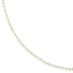 Pearl necklace white 3 3,5mm gold K14 3