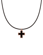 Very gavello square cross pendant K9 black